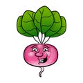 Radish flat design icon