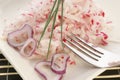 Radish salad with onion rings