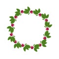 Radish wreath. Fresh vegetables. Organic food. Vector illustration on white background.