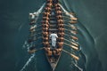 raditional Boat Rowing Ceremony with Team Synchronization on River Royalty Free Stock Photo
