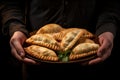 Raditional food argentina empanadas hands