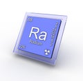 Radium chemical element sign Royalty Free Stock Photo