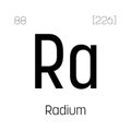 Radium, Ra, periodic table element