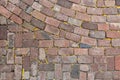 Radius in a brick sidewalk pattern