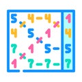 radix sort algorithm color icon vector illustration