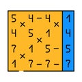 radix sort algorithm icon color illustration