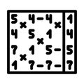 radix sort algorithm line icon vector illustration