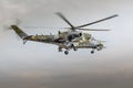 RADOM, POLAND - AUGUST 22: MI-24 Hind display during Air Show 20