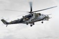 RADOM, POLAND - AUGUST 22: MI-24 Hind display during Air Show 20 Royalty Free Stock Photo