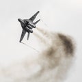 RADOM, POLAND - AUGUST 26: Polish F-16 makes its show during Ai