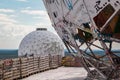 Radome at abandoned NSA field station / listening station on Teufelsberg in Berlin Royalty Free Stock Photo