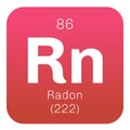 Radon chemical element Royalty Free Stock Photo