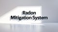 Radon mitigation system installation in a modern indoor environment during daylight hours Royalty Free Stock Photo