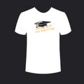 raduation T-shirt Design, Student graduate badges.vector t shirt design Royalty Free Stock Photo