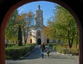 Radziwills residence through gate - Olyka