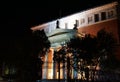 RAE academy front building at night