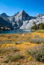 Rae Lakes basin on the John Muir Trail in Kings Canyon Nation Park Royalty Free Stock Photo