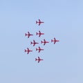 RAF Aerobatics Display Team the Red Arrows Royalty Free Stock Photo