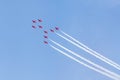 RAF Aerobatics Display Team the Red Arrows Royalty Free Stock Photo