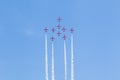 RAF Aerobatics Display Team the Red Arrows Royalty Free Stock Photo