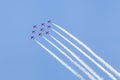 RAF Aerobatics Display Team the Red Arrows Royalty Free Stock Photo