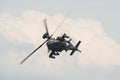 A RAF Apache attack helicopter in flight