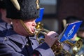 RAF Bandsman playing cornet