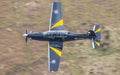 RAF Beechcraft Texan T MK1 in flight military aircraft