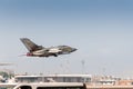 RAF Blackhawk taking off from Gibraltar airport Royalty Free Stock Photo