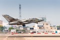 RAF Blackhawk taking off from Gibraltar airport Royalty Free Stock Photo