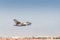 RAF Blackhawk taking off from Gibraltar airport Royalty Free Stock Photo