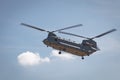 RAF Chinook helicopter in flight Royalty Free Stock Photo