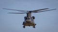 RAF Chinook helicopter in flight Royalty Free Stock Photo