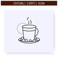 Raf coffee line icon. Editable illustration