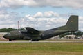 German Air Force Luftwaffe Transall C-160D twin engine military transport aircraft.