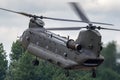 Royal Air Force RAF Boeing Chinook HC.2 twin engined heavy lift military helicopter ZA714. Royalty Free Stock Photo