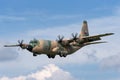 Royal Air Force of Oman Lockheed Martin C-130J Hercules military transport aircraft. Royalty Free Stock Photo