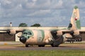 Royal Air Force of Oman Lockheed Martin C-130J Hercules military transport aircraft. Royalty Free Stock Photo