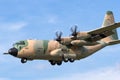 Royal Air Force of Oman Lockheed Martin C-130J Hercules military transport aircraft. Royalty Free Stock Photo