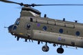 Royal Air Force RAF Boeing Chinook HC.2 twin engined heavy lift military helicopter ZA714. Royalty Free Stock Photo