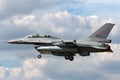 Royal Norwegian Air Force Luftforsvaret General Dynamics F-16BM fighting falcon fighter aircraft. Royalty Free Stock Photo