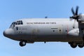 Royal Norwegian Air Force Luftforsvaret Lockheed Martin C-130J-30 Hercules military cargo aircraft. Royalty Free Stock Photo