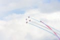 RAF Red Arrow aerobatic flight show in Tallinn, Estonia Royalty Free Stock Photo