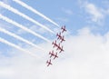 RAF Red Arrow aerobatic show in Tallinn, Estonia Royalty Free Stock Photo