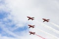 RAF Red Arrow aerobatic show in Tallinn, Estonia Royalty Free Stock Photo