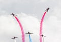 RAF Red Arrow aerobatic show in Tallinn, Estonia Royalty Free Stock Photo