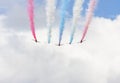 RAF Red Arrow aerobatic show in Tallinn, Estonia Royalty Free Stock Photo