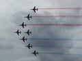 The RAF Red Arrows in action! Royalty Free Stock Photo