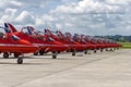 The RAF Red Arrows Aerobatic Display Team