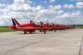 The RAF Red Arrows Aerobatic Display Team Royalty Free Stock Photo